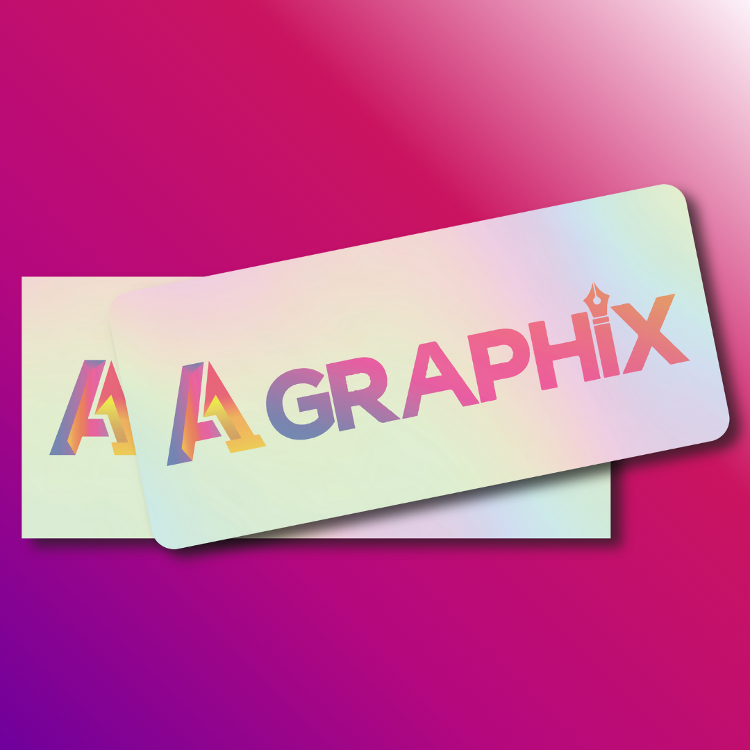 Custom Holographic Rectangle Cut Sticker