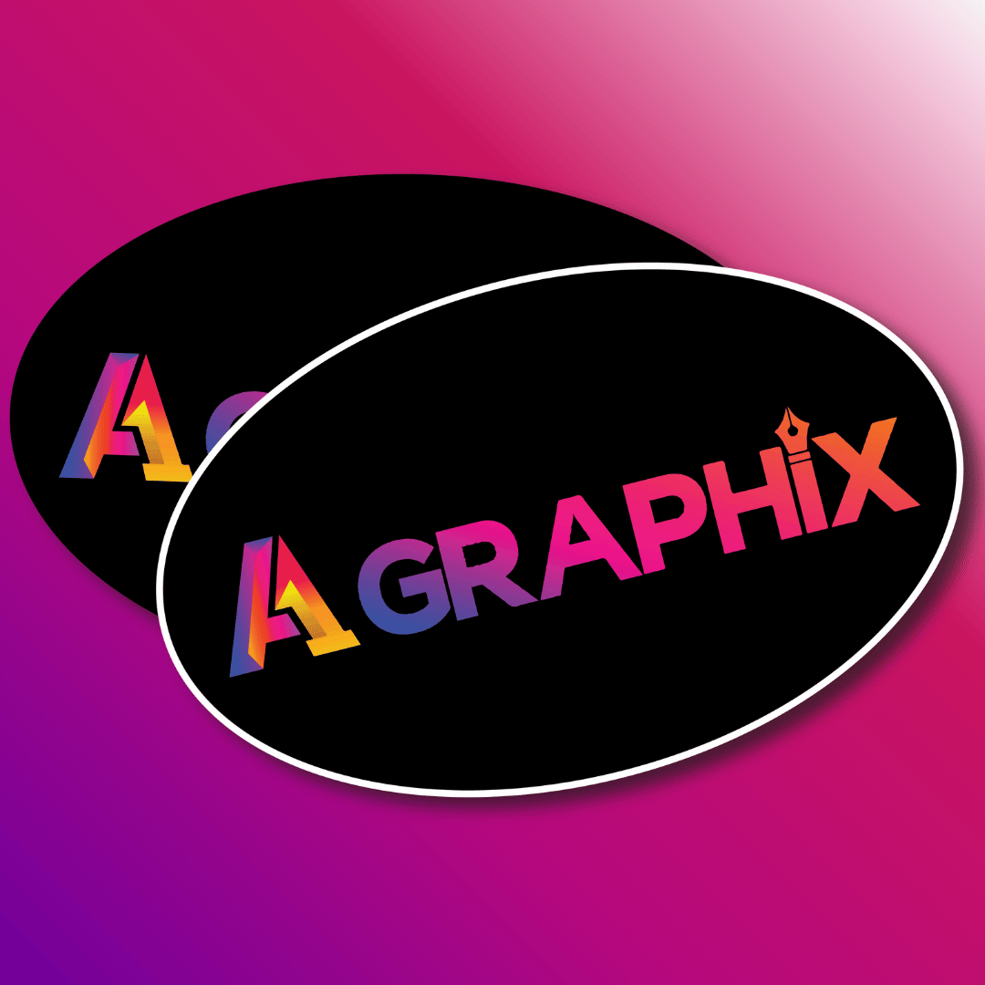 Custom Oval Cut Sticker