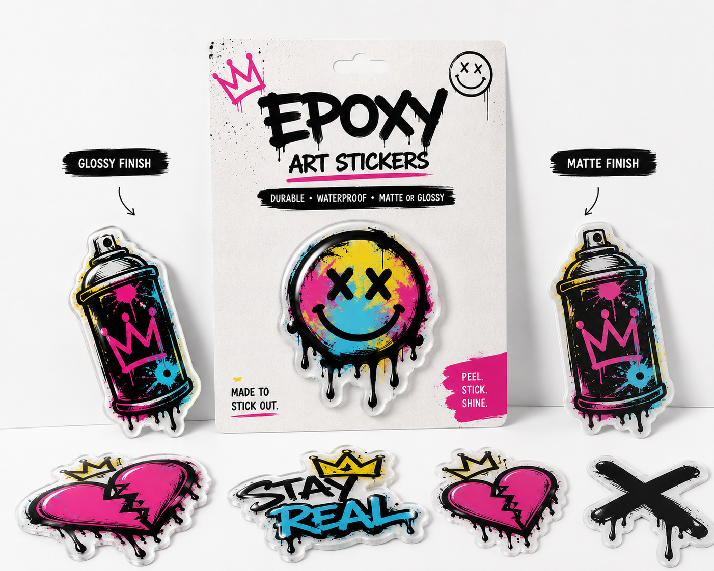 Custom Epoxy Art Stickers
