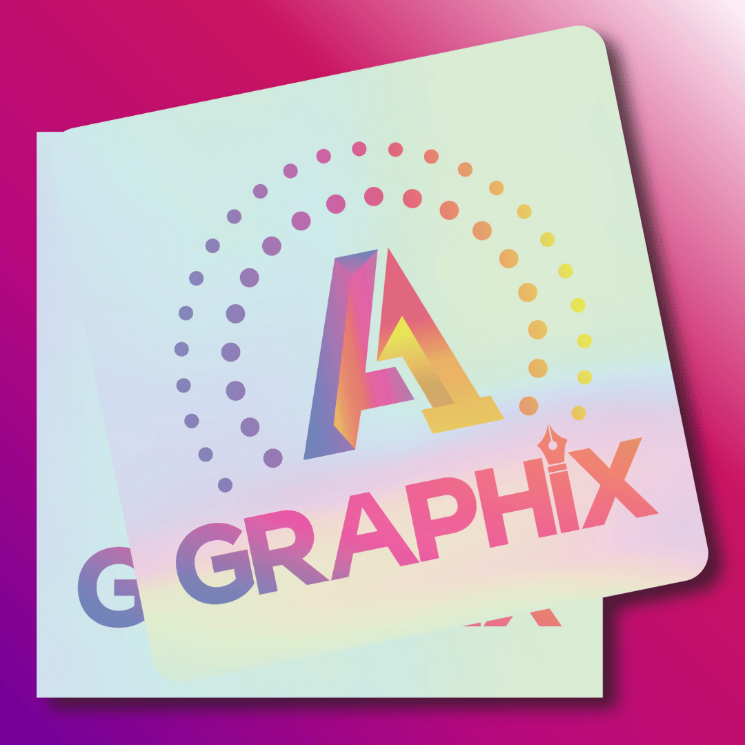 Custom Holographic Square Cut Sticker
